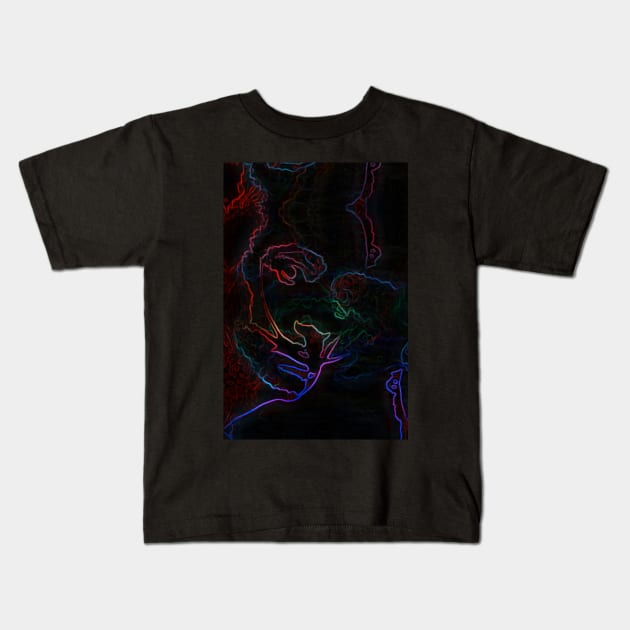 Portrait of Salvador Dali Kids T-Shirt by HenriYoki